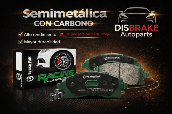 Pastillas de Freno Semimetálica con Carbono para Chevrolet Onix, Tracker, Montana
